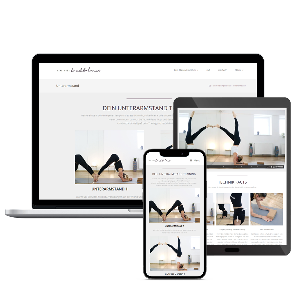 findyourhandbalance - desktop mobile tablet